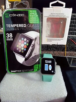 Apple Used Watch 38mm Alum Case Turquoise Sprt Band W/ Accessories  - Image 1 of 4