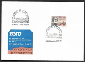 Macau Macao China Portugal 1982 Bank BNU Banco Nacional Ultramarino event cover - Picture 1 of 1