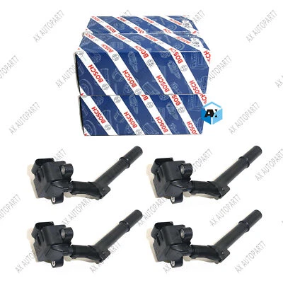 Bobina de ignição 4 peças Bosch para Mercedes-Benz C300 CLA250 E300 2.0L A2749060600 - Imagem 1 de 4