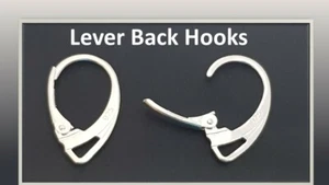 10 x 925 Stamped Silver Coated Leverback Hooks Earrings Lever Back DIY - Picture 1 of 6