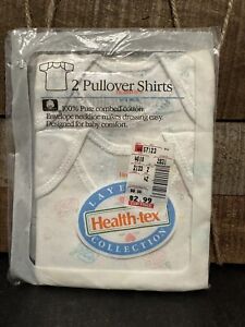New Vintage Health-Tex Baby Unisex 0-3 Mos Pullover T-Shirts Undershirts 1980’s