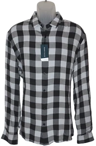 Camisa Perry Ellis Para Hombre Mangas Largas Negra Gingham Cheque XL La Camisa Sin Esconder Nueva con Etiquetas - Imagen 1 de 6