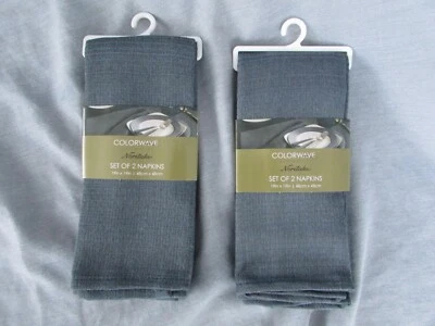 4 Noritake Colorwave 19" x 19" Polyester Cloth Dinner Napkins / Blue - Image 1 of 4