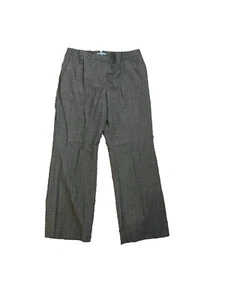 Ann Taylor Womens Dress Pants Size 12 Petite Grey Houndstooth Check Wool Blend - Picture 1 of 6