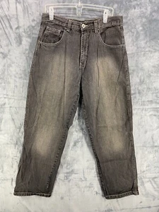 Dodeca Jeans 34 x32 Baggy Skater Grungy Hip Hop Cyber Goth Loose Y2K Grey Black - Picture 1 of 20
