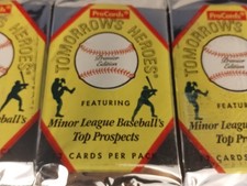 1991 PROCARDS TOMORROW'S HEROES MINOR LEAGUE BASEBALL'S TOP PROSPECTS 5  Packs
