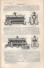 Druck Lithografie 1905: Dampfkessel. Dampfmaschinen. Maschine Kessel Zylinder Fe