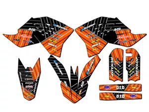 2009-2015 SX 65 RACE SERIES Orange Senge Graphics Kit Compatible with KTM - Picture 1 of 4
