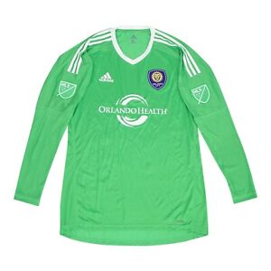 Orlando City SC MLS Adidas Men's Energy Green Long Sleeve Goalkeeper Jersey