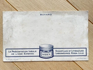 Ancien Buvard Publicitaire IODEX - échantillon et littérature laboratoire Rissa - Picture 1 of 2