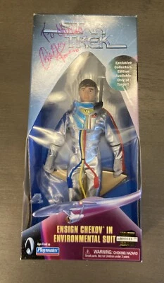 SIGNED AUTOGRAPH Walter Koenig Star Trek Ensign Chekov Environmental Suit Figure - Image 1 of 4