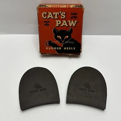 Tacones de goma vintage con doble agarre pata de gato en caja Foto 1 de 4