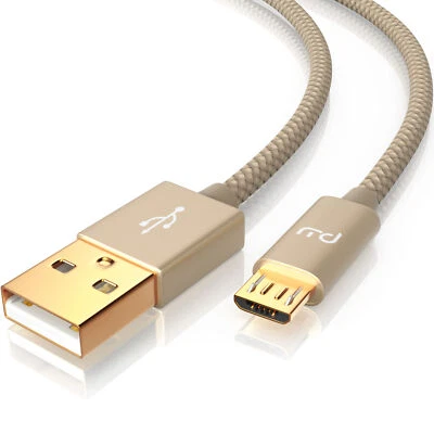 Primewire Ultimate Charge 18/24 AWG Micro USB-Schnellladekabel 3,0m Beige - Bild 1 von 3