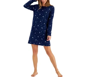 NWT Charter Club Women's Butter Soft Sleepshirt Blue Reindeer size XXL - Picture 1 of 1
