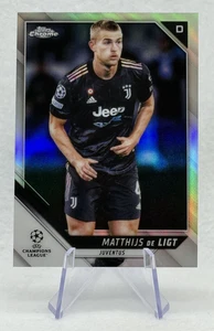 Matthijs de Ligt 2021-22 Topps Chrome UEFA Refractor #61 Juventus - Picture 1 of 2