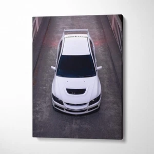 Mitsubishi Evo 8 High Resolution Museum Quality Vertical Car Canvas Print #014 - Picture 1 of 14