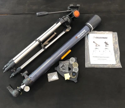 Celestron AstroMaster 70AZ Refractor Telescope Fully Coated Glass Optics - Image 1 of 4