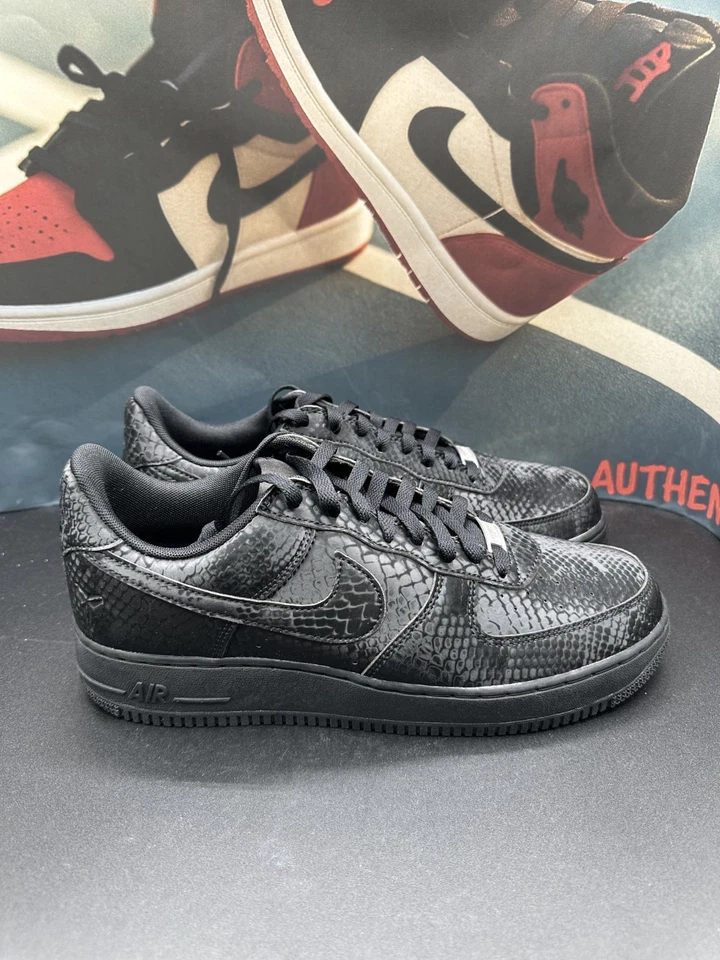 Size 10 - Kobe Bryant x Nike Air Force 1 Low Triple Black - Image 1 of 4