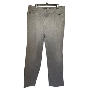 Pantalones de mezclilla grises Simply Vera Wang para mujer talla 16 con detalles de cremallera - Imagen 1 de 8