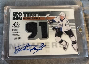 2011-12 UD SP Game Used Steven Stamkos Significant Numbers Auto Jersey /91 - Picture 1 of 4