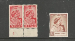 British Guiana THE 1948 GVI SILVER WEDDING PAIR FINE & FRESH VLMM POSSIBLY MNH - Picture 1 of 2