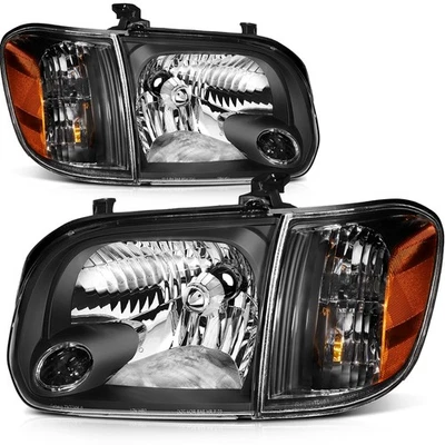 Pair Headlamps Headlight Assembly For 2005-2006 Toyota Tundra Sequoia Left Right - Изображение 1 из 4