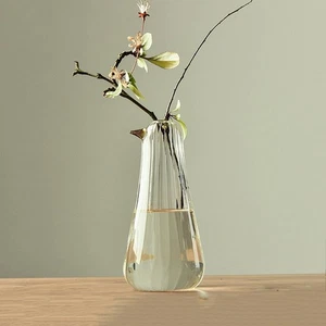 Clear New Chinese Style Flower Arrangement Japanese Glass Vase - Picture 1 of 1