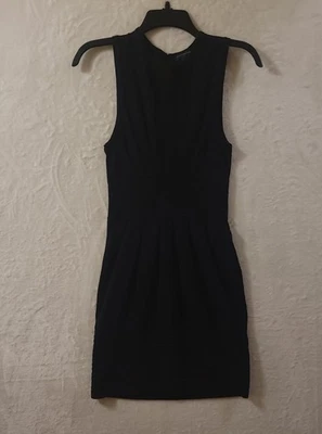 女式 Banana Republic 毛衣连衣裙 4 码黑色无袖安哥拉混纺弹力 — 第 1/4 张图片