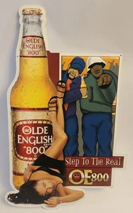 Vintage Olde English Malt Liquor Tin - Step To The Real OE800 Bar Tavern Mancave - Picture 1 of 9