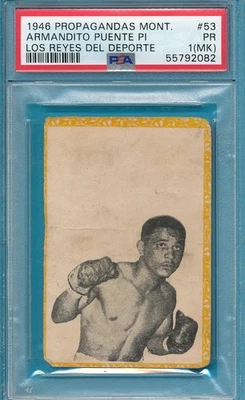 PSA 1 PR MK ARMANDITO PUENTE PI 1946 PROPAGANDAS MONTIEL #53 GRADED BOXING TPHLC - Image 1 of 4