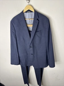 Banana Republic Slim Fit 2 Piece Suit 46R Jacket 38x31 Pants Blue  - Picture 1 of 9