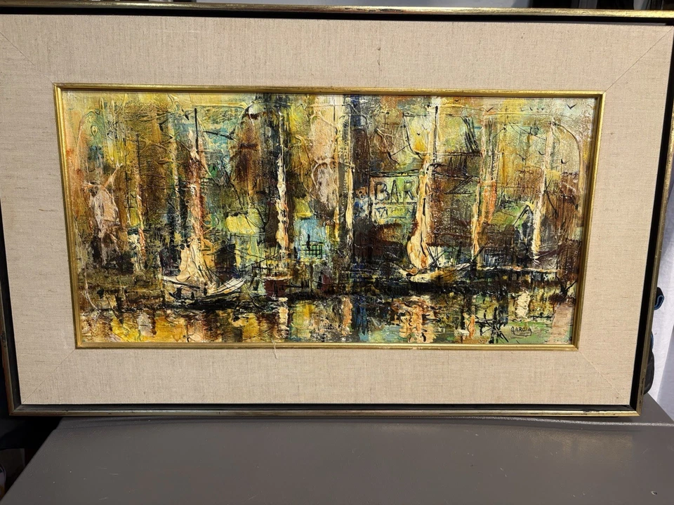 Pintura al óleo Danny Garcia 1969 firmada original Foto 1 de 4