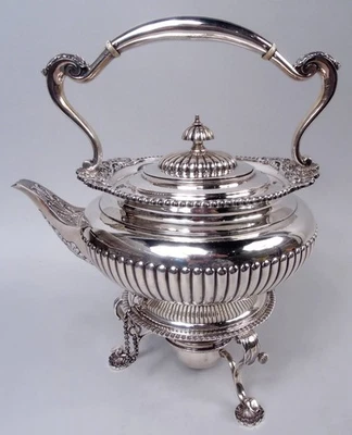 Elkington Kettle Stand Edwardian Georgian Tea Hot Water English Sterling Silver - Image 1 of 4