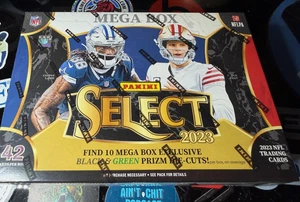 Neu 2023 NFL Select Football Mega Box Trading Cards Black Green Prizm - Bild 1 von 2