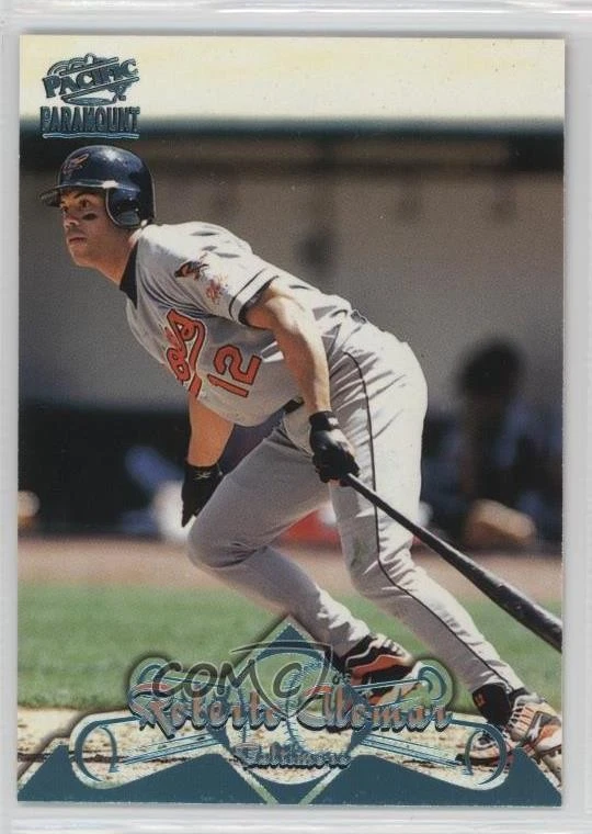 1998 Pacific Paramount Platinum Blue Roberto Alomar #10 HOF - Image 1 of 2
