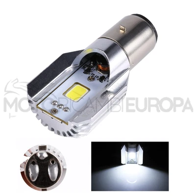 MOTORPARTS Singola lampadina Moto a LED S2 BA20D 12V LED 6500k 39558 TOPLIGHT