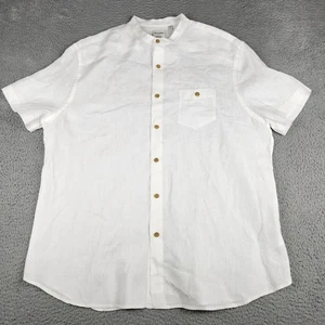 Murano Shirt Mens Extra Large White Baird McNutt Linen Short Sleeve - Picture 1 of 7
