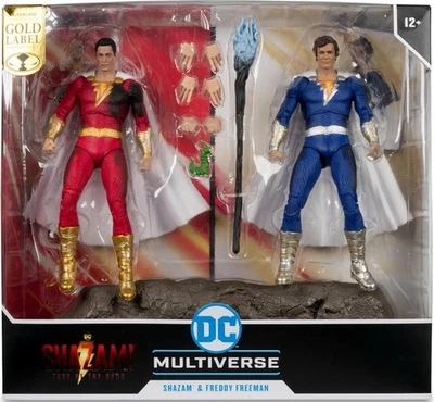 Figura de acción DC Multiverse Shazam 7" de Freddy paquete de 2 Mcfarlane Gold Label Foto 1 de 3