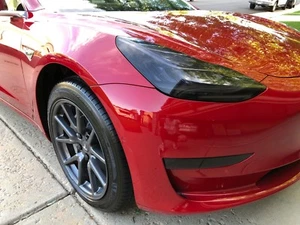 BlingLights Brand Tinted Head & Fog Lamp Overlays Film Covers for Tesla Model 3 - Picture 1 of 8