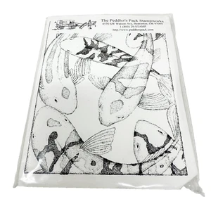 The Peddlers Pack Stampworks KOI FISH Unmounted Rubber Cling Stamp - Picture 1 of 5