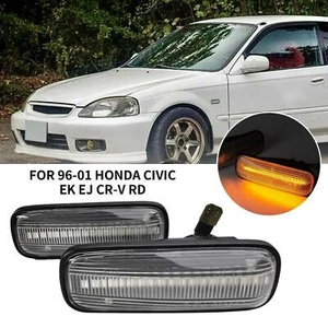 For HONDA Civic EK EX SI 96-00 LED Side Marker Light Fender Indicator Lamp 2Pcs - Picture 1 of 11