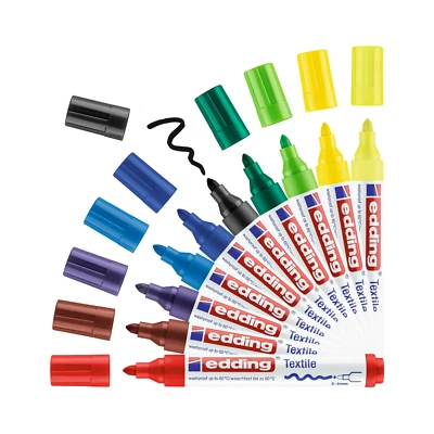 EDDING Textil Marker 4500 - 20 Farben Rundspitze 2-3mm wasserfest - Bild 1 von 4