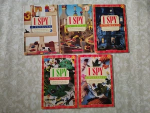 I SPY Level 1 Scholastic Pre-K Apfel Kürbis Pinguin Schmetterling Monster SET - Bild 1 von 3