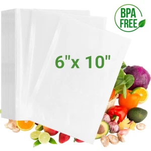 6'' x10'' Vacuum Seal Food Storage Bags Vacuum Meal Sealer Bags For Food Saver - Picture 1 of 10