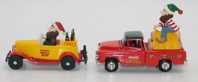 Ertl Coca Cola Ford Roadster & Chevy Pickup North Pole Bottling Works NIB 1:43 S - Image 1 of 4