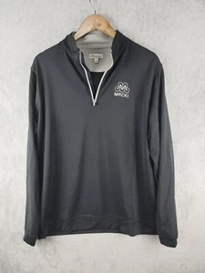 Peter Millar Perth Performance 1/4 Zip pullover men sz L Black - Picture 1 of 12