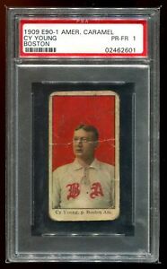 1909 E90-1 American Caramel BOSTON Cy Young PSA 1  Baseball Legend
