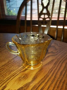 Federal Madrid Amber Yellow Creamer Depression Glass - Picture 1 of 3