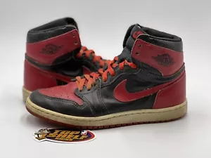 VINTAGE 1985 VTG Air Jordan OG authentic size 8 BANNED BRED 1 ORIGINAL RETRO - Picture 1 of 10