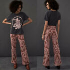 Anthropologie Maeve Maria Paisley Flare Pants In Pink/Rose Size 0 Nwt $128